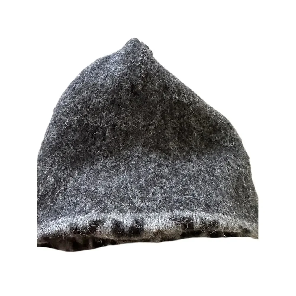ANINE BING Elia Beanie in Grey Leopard